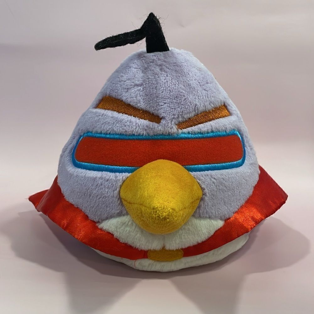 Angry Birds Space Purple Chuck Lazer Bird With Red Cape Plush 8” tall Excellent… - Picture 2 of 7